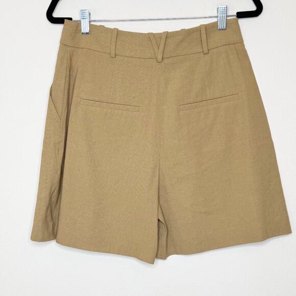 Veronica Beard Noemi Shorts | Desert Khaki Linen Blend | Size 6 | NWT $348 - Picture 5 of 14
